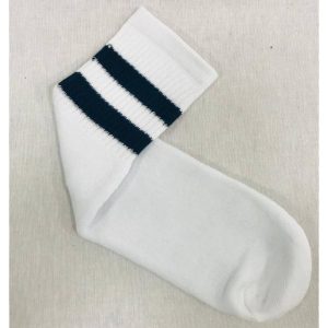 JNS - 23 Socks pack of 3 White with Navy Blue