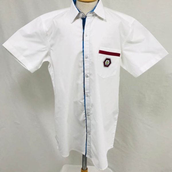 JNS - 24 White Shirt with Blue Chex JNS